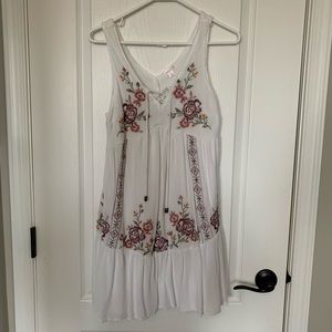Embroidered swing dress
